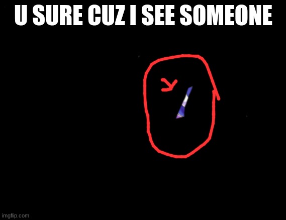 U SURE CUZ I SEE SOMEONE | made w/ Imgflip meme maker