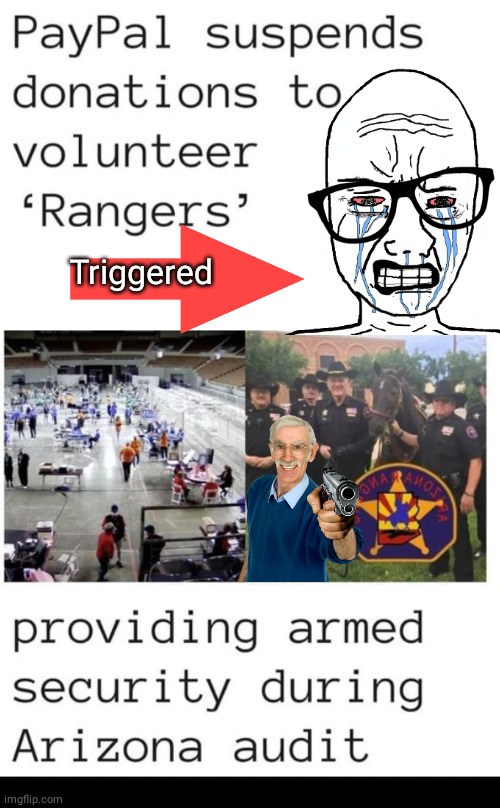 Arizona Rangers trigger snowflakes | Triggered | image tagged in wojak | made w/ Imgflip meme maker