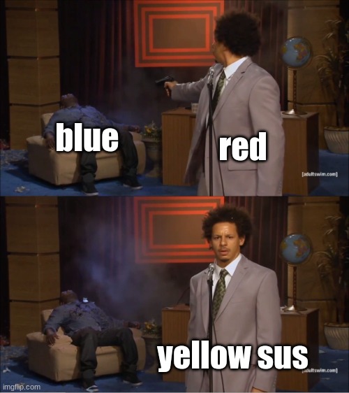 Who Killed Hannibal | blue; red; yellow sus | image tagged in memes,among us | made w/ Imgflip meme maker