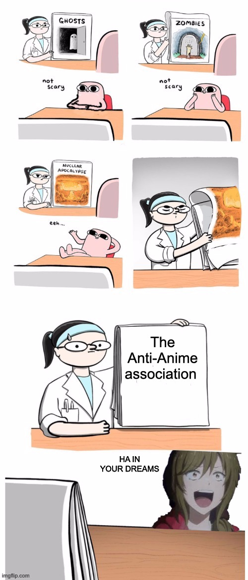 They really think anime weebs are "Scared of them". who do they think they are? Seriously... | The Anti-Anime association; HA IN YOUR DREAMS | image tagged in anti anime association,anime rules,you have to be kidding me,for reals tho,insert serious face here | made w/ Imgflip meme maker