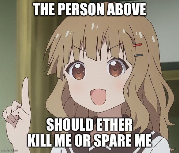 Choose Wisely, I Accept | THE PERSON ABOVE; SHOULD ETHER KILL ME OR SPARE ME | image tagged in the person above me | made w/ Imgflip meme maker