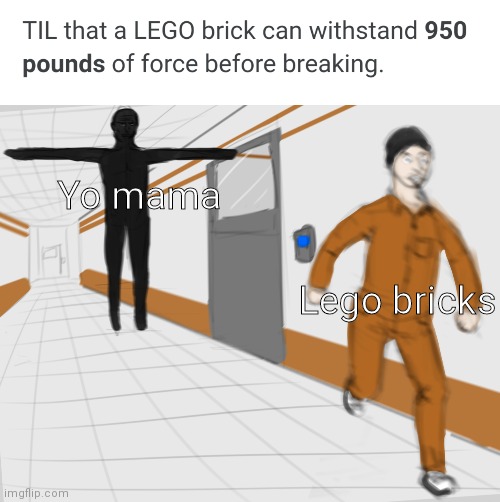 Yo mama; Lego bricks | image tagged in scp tpose,yo mama | made w/ Imgflip meme maker
