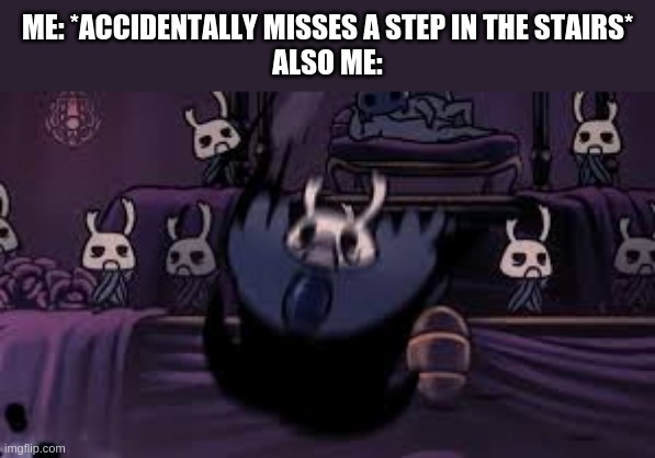 Big Boi Zote | ME: *ACCIDENTALLY MISSES A STEP IN THE STAIRS*
ALSO ME: | image tagged in big boi zote | made w/ Imgflip meme maker