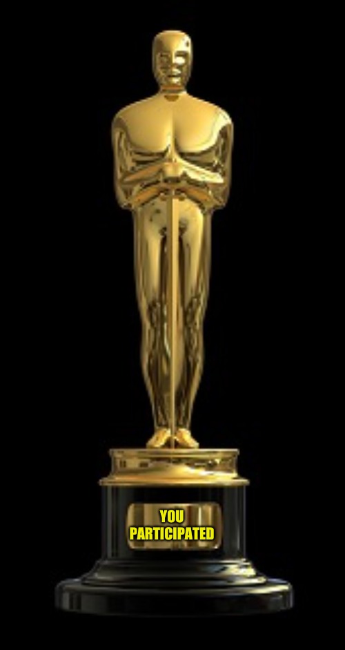"#WOKE" Oscar | image tagged in oscars,woke | made w/ Imgflip meme maker