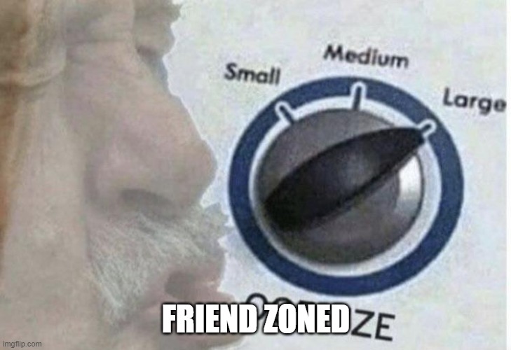 Oof size large | FRIEND ZONED | image tagged in oof size large | made w/ Imgflip meme maker