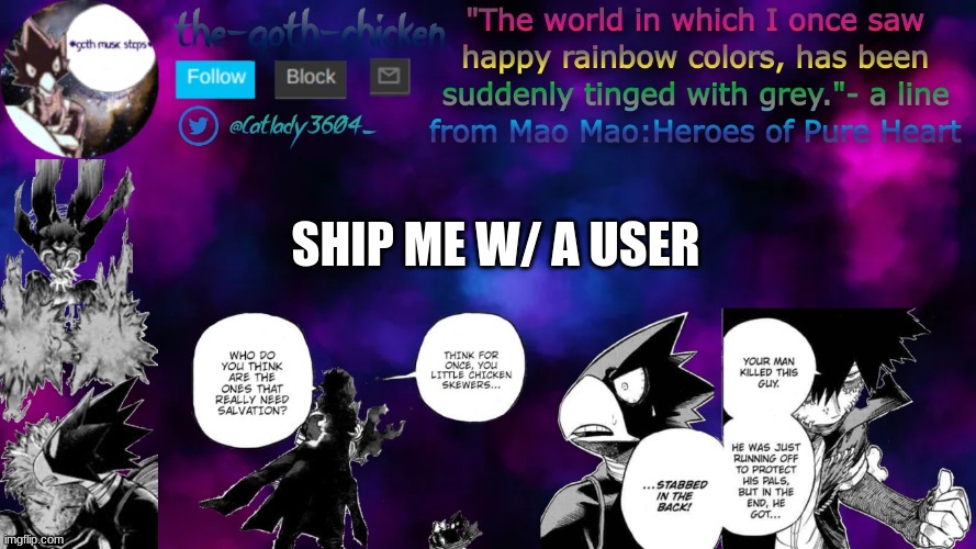SHIP ME W/ A USER | image tagged in the-goth-chicken's announcement template 4 | made w/ Imgflip meme maker