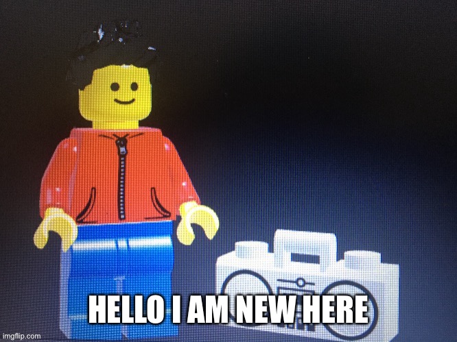 Winston with boom box | HELLO I AM NEW HERE | image tagged in winston with boom box | made w/ Imgflip meme maker