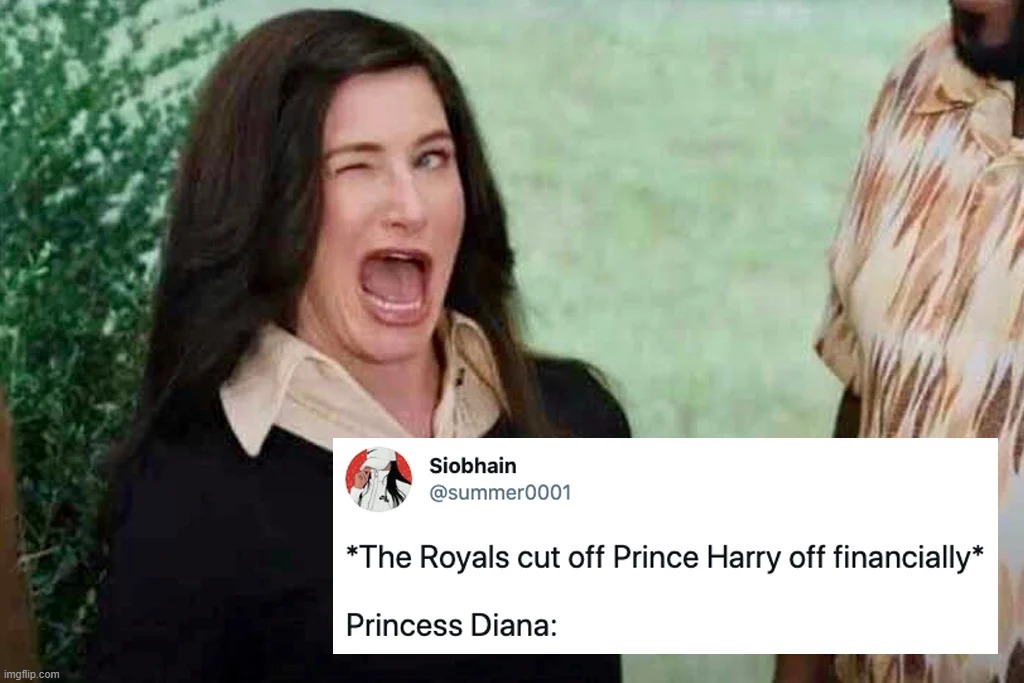 image tagged in princess diana,agnes harkness wink | made w/ Imgflip meme maker