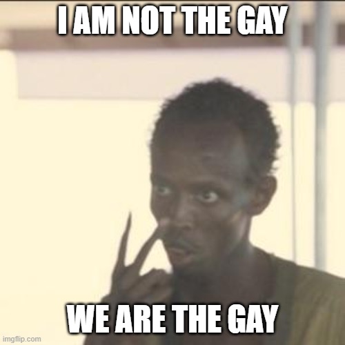 Look At Me | I AM NOT THE GAY; WE ARE THE GAY | image tagged in memes,look at me | made w/ Imgflip meme maker