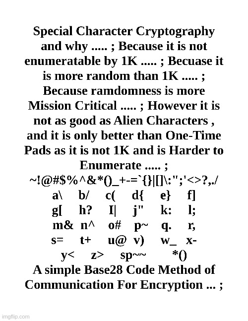 Special Character Cryptography | image tagged in one time pad,cryptography,random,special education,derp | made w/ Imgflip meme maker