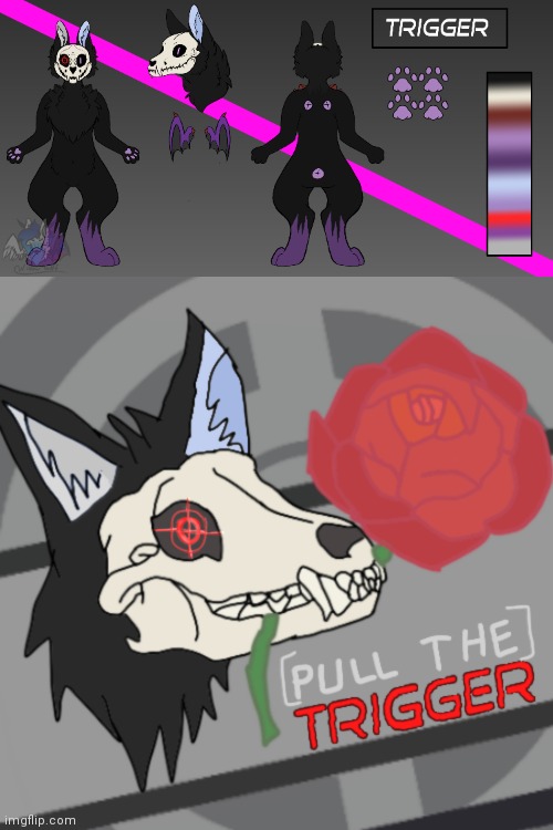 Ok so th9se of you who aren't on the FFFaF discord server. Here's my new fursona, Trigger. (Base used) | made w/ Imgflip meme maker