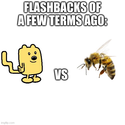 Blank Transparent Square Meme | FLASHBACKS OF A FEW TERMS AGO: VS | image tagged in memes,blank transparent square | made w/ Imgflip meme maker