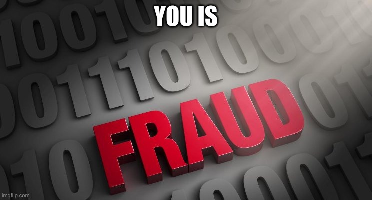 Fraud | YOU IS | image tagged in fraud | made w/ Imgflip meme maker