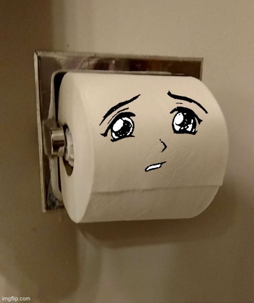 I’m actually terrified rn- | image tagged in toilet paper senpai | made w/ Imgflip meme maker