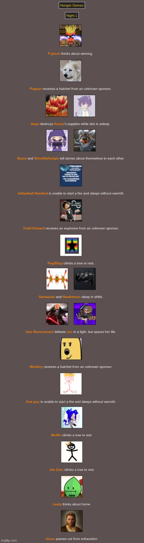Night #1 | made w/ Imgflip meme maker