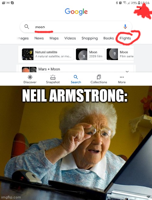 Bruh |  NEIL ARMSTRONG: | image tagged in memes,grandma finds the internet,neil armstrong,bruh | made w/ Imgflip meme maker