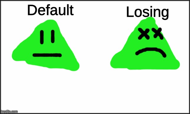 Lime the Triangle's Icons for FNF! | Default; Losing | image tagged in plain white | made w/ Imgflip meme maker