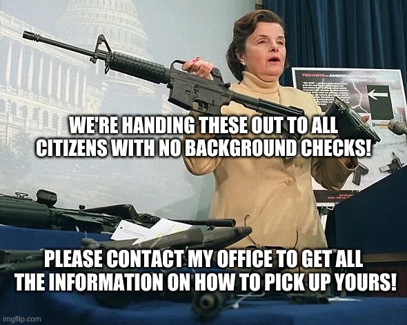 A$$ holes | WE'RE HANDING THESE OUT TO ALL CITIZENS WITH NO BACKGROUND CHECKS! PLEASE CONTACT MY OFFICE TO GET ALL  THE INFORMATION ON HOW TO PICK UP YOURS! | image tagged in gun control | made w/ Imgflip meme maker