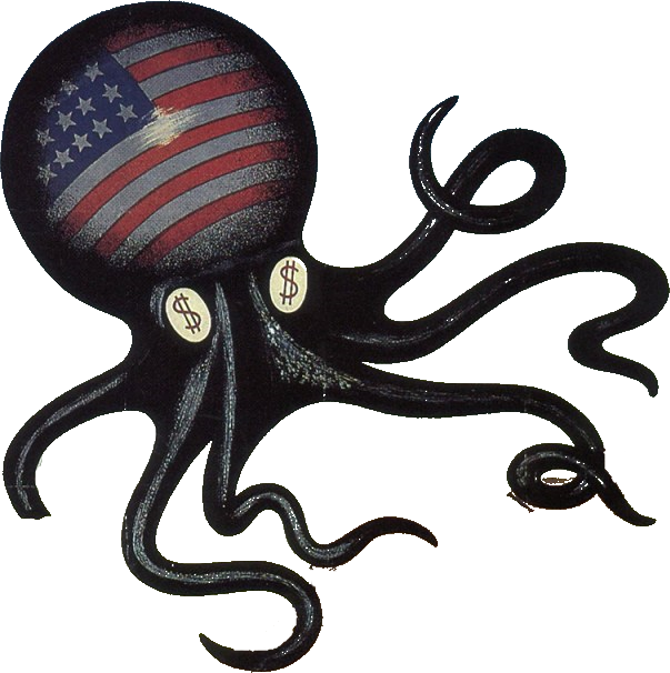 American Octopus getting paid Blank Meme Template