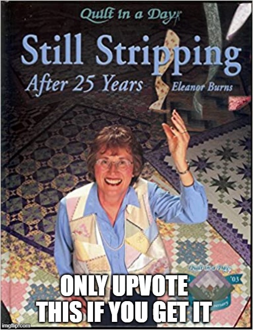 My Grandma Loves this Book | ONLY UPVOTE THIS IF YOU GET IT | image tagged in stripper,old lady,clothes,book | made w/ Imgflip meme maker