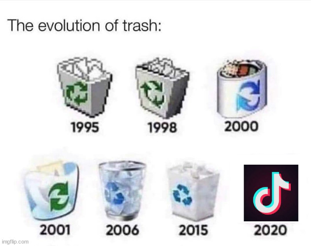 lol | image tagged in the evolution of trash | made w/ Imgflip meme maker