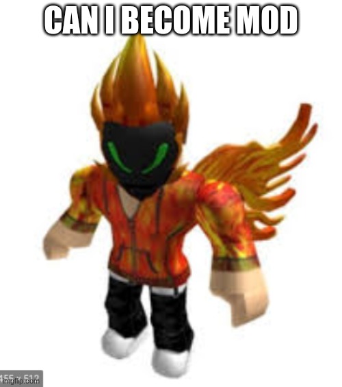 can i become mod? | CAN I BECOME MOD | image tagged in my roblox avatar | made w/ Imgflip meme maker