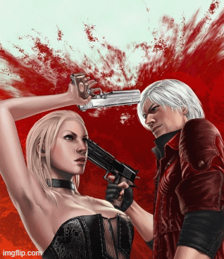 Trish and Dante | image tagged in love | made w/ Imgflip images-to-gif maker