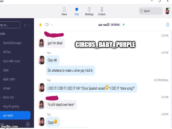 I was bored | CIRCUS_BABY_PURPLE | made w/ Imgflip meme maker