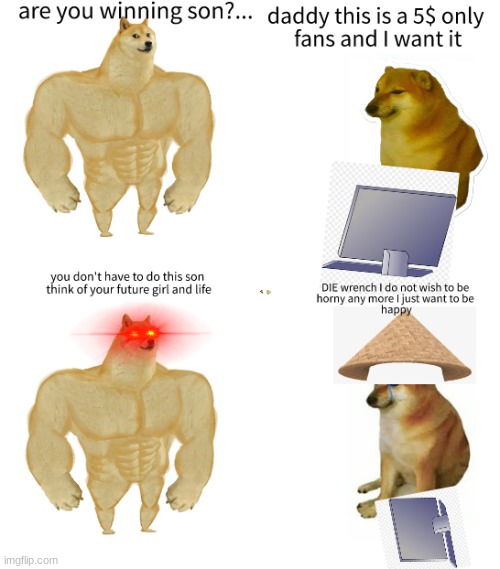 horny cheems | image tagged in buff doge vs horny cheems | made w/ Imgflip meme maker