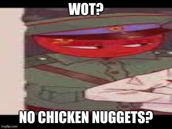 ... | WOT? NO CHICKEN NUGGETS? | image tagged in countryhumans | made w/ Imgflip meme maker