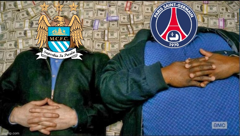 PSG vs Man City be like | image tagged in breaking bad money nap,psg,manchester city,football | made w/ Imgflip meme maker