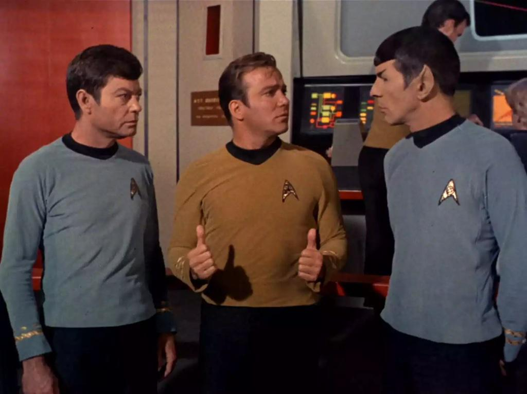 High Quality McCoy, Kirk, Spock Blank Meme Template