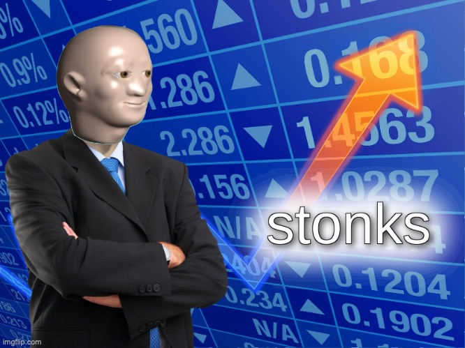 High Quality stonks jr Blank Meme Template