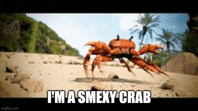 Crab rave gif | I'M A SMEXY CRAB | image tagged in crab rave gif | made w/ Imgflip meme maker