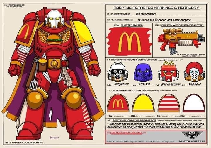 Look at what I found! | image tagged in mcdonalds,warhammer 40k | made w/ Imgflip meme maker