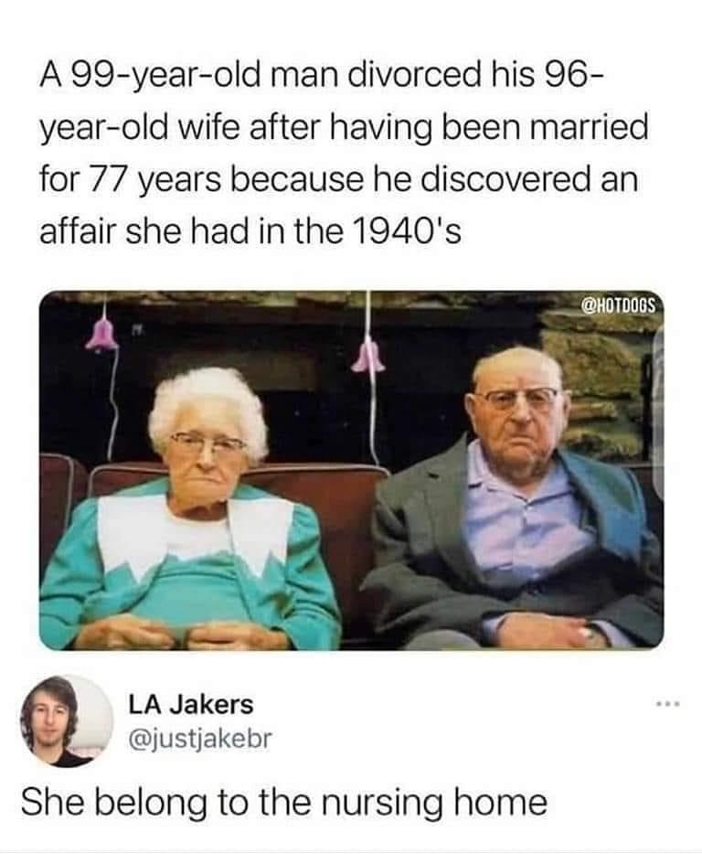 99 year old divorce Blank Meme Template