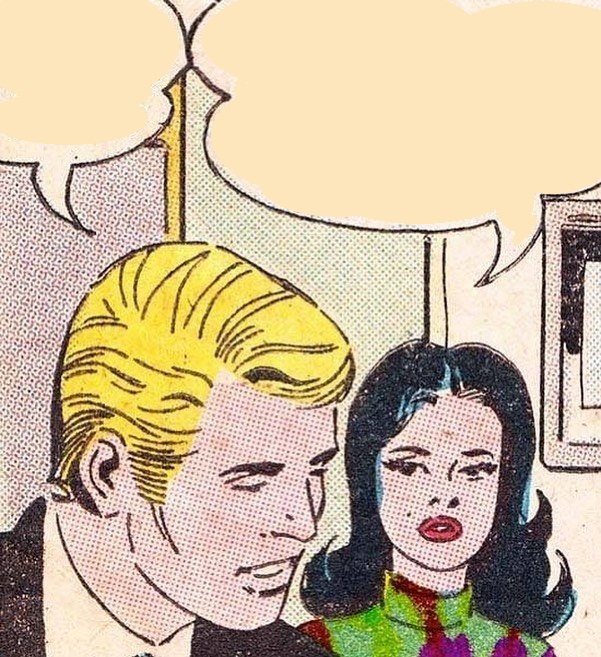 COMIC PANEL MAN & WOMAN BLANK Blank Meme Template