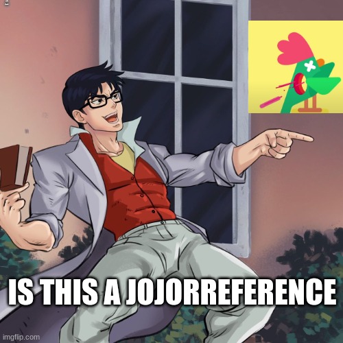 kakyoin in kurzgesagt? I'm pleased | KAKYOIN CHALLENGE; IS THIS A JOJORREFERENCE | image tagged in is this a jojo's reference,jojo's bizarre adventure,memes,funny,is this a pigeon,farfenfenfenfun | made w/ Imgflip meme maker