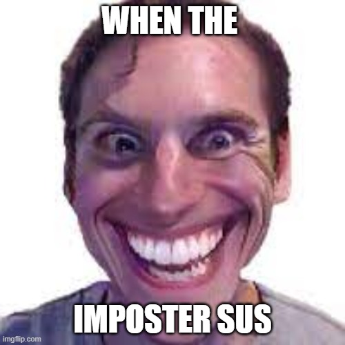 When the Imposter Sus | WHEN THE; IMPOSTER SUS | image tagged in when the imposter sus | made w/ Imgflip meme maker