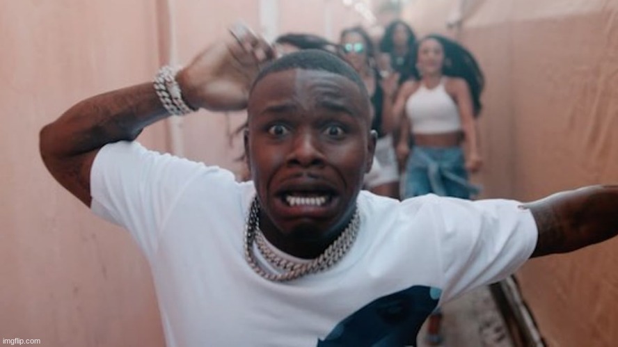 scared DaBaby | image tagged in scared dababy | made w/ Imgflip meme maker
