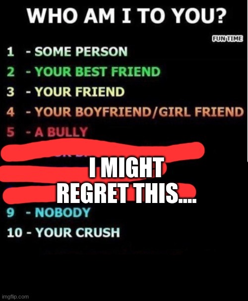 I MIGHT REGRET THIS.... | made w/ Imgflip meme maker