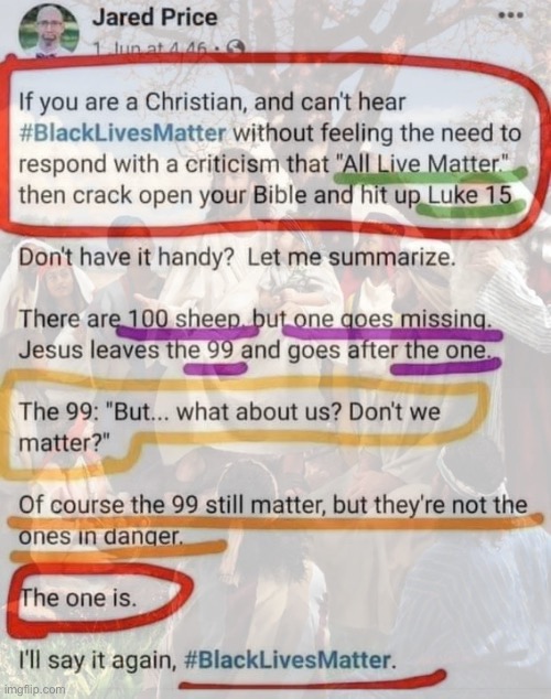 Good biblical explanation. | image tagged in blacklivesmatter,black lives matter,jesus | made w/ Imgflip meme maker