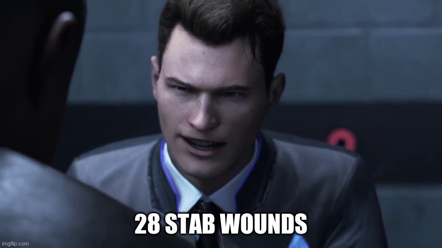 28 stab wounds | 28 STAB WOUNDS | image tagged in 28 stab wounds | made w/ Imgflip meme maker