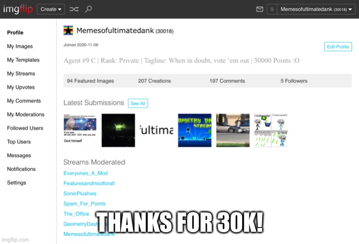 ‎ | THANKS FOR 30K! | image tagged in 30k,points | made w/ Imgflip meme maker