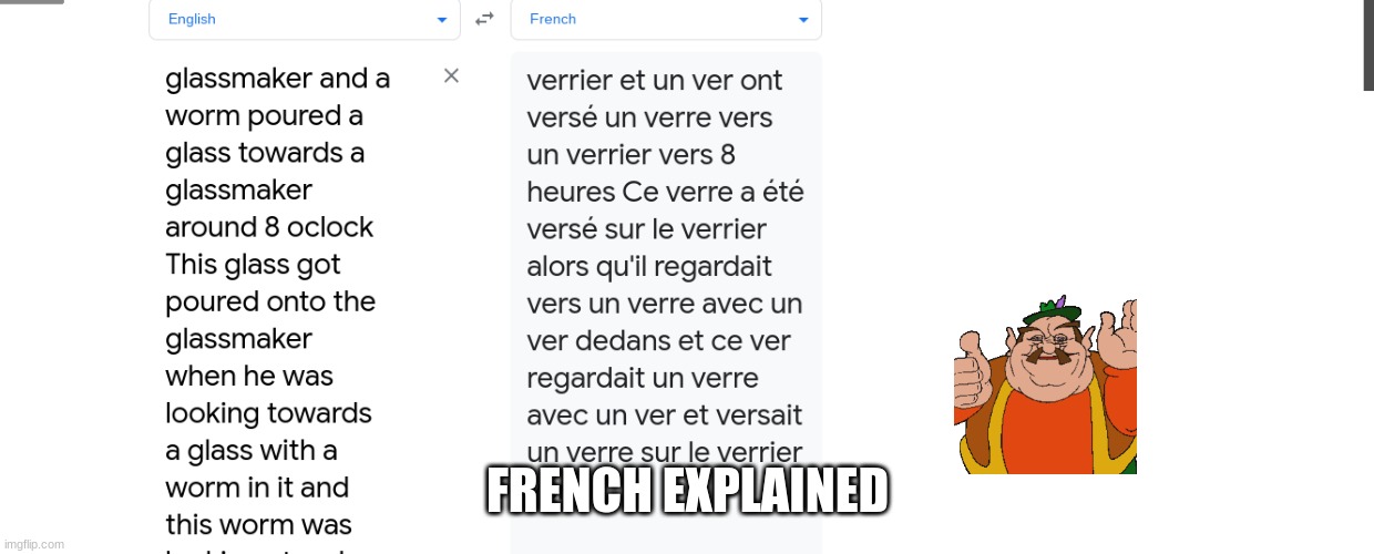 French lol | FRENCH EXPLAINED | image tagged in french lol | made w/ Imgflip meme maker