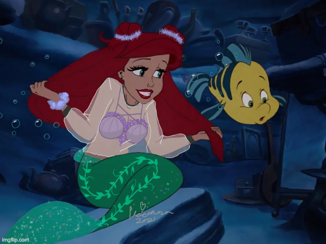 disney princes glow up | image tagged in ariel | made w/ Imgflip meme maker