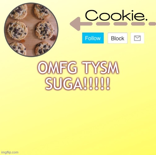 this will be my most used template for the rest of my imgflip career | OMFG TYSM SUGA!!!!! | image tagged in omg tysm suga | made w/ Imgflip meme maker