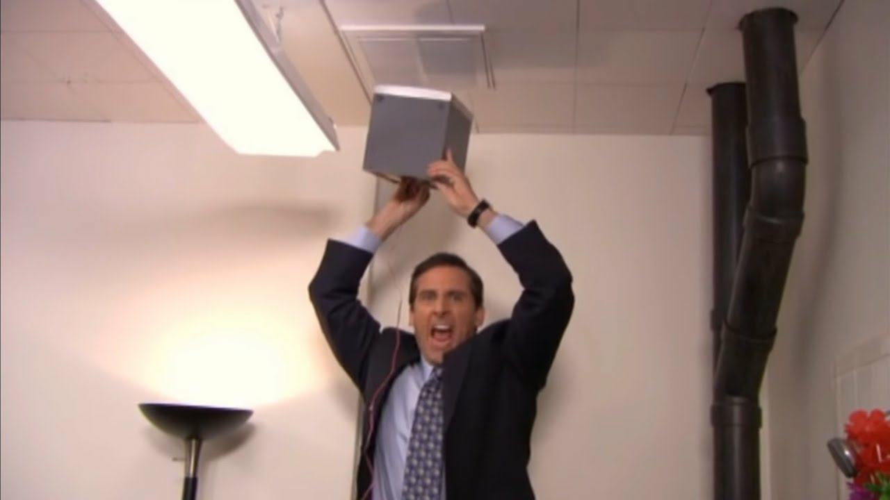 The Office Michael Scott With Speaker Blank Template Imgflip