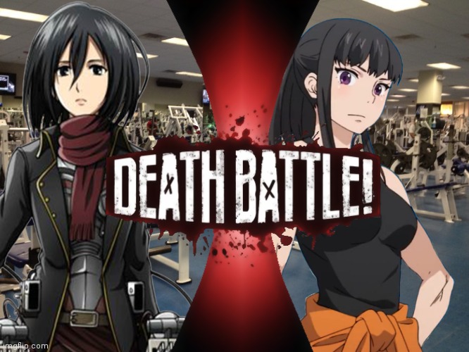 Mikasa vs Maki Oze | image tagged in death battle,mikasa vs maki oze,maki oze vs mikasa,attack on titan,fire force | made w/ Imgflip meme maker