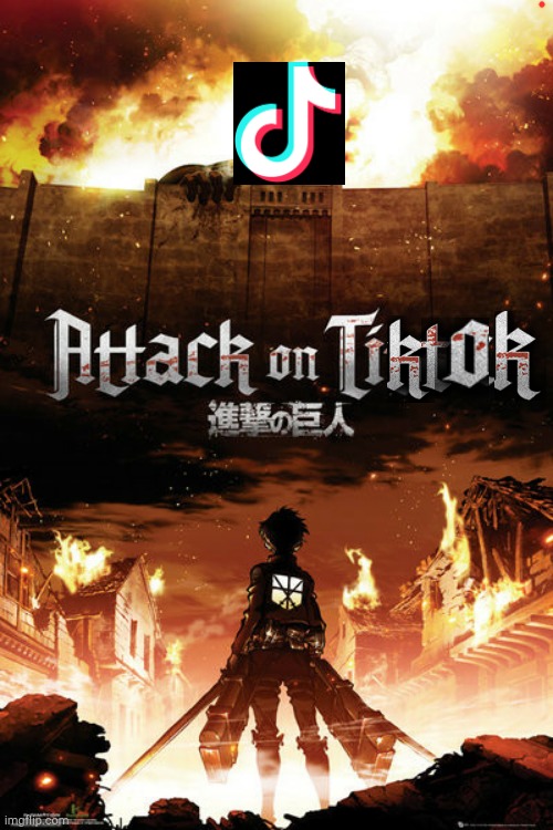 Who's with me? | image tagged in attack on titan,tiktok sucks | made w/ Imgflip meme maker